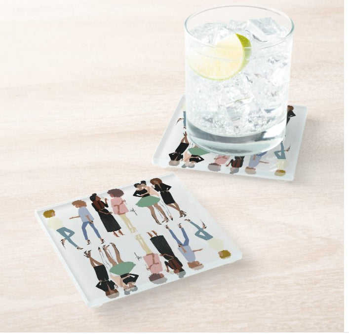 "Sister Friends Coasters"  I  Glass Coaster