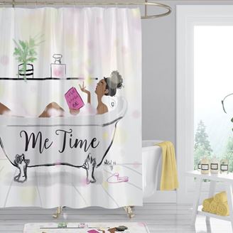 "Sister Friends" Nicholle Kobi x African American Shower Curtain - Nicholle Kobi