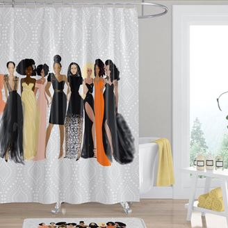 "Sister Friends" Nicholle Kobi x African American Shower Curtain - Nicholle Kobi