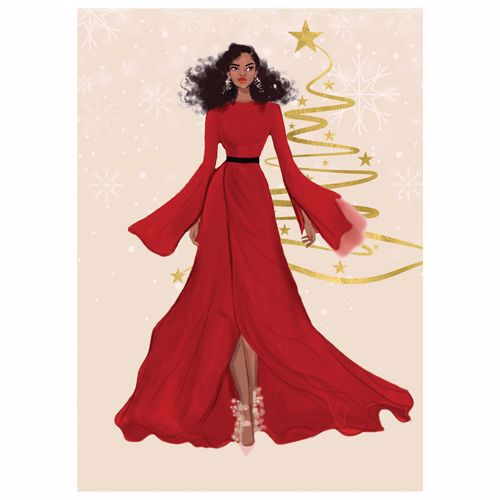 Seasonal Dress Glamorous| Greeting cards