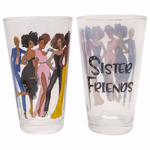 Sister Friends Drinking I Glass Set