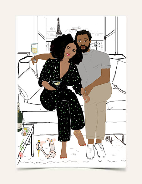 "Baecation in Paris" | Art Print - Nicholle Kobi