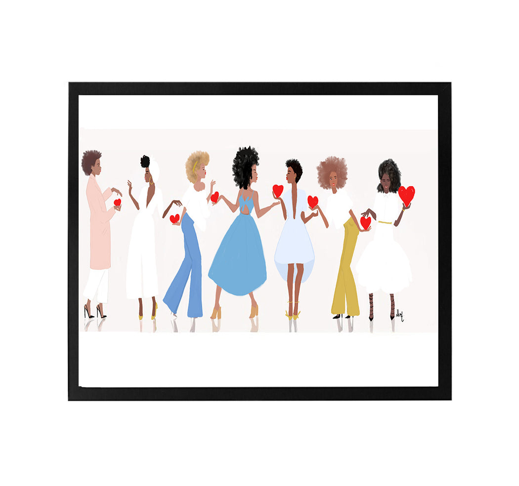 "Sisters Chain Love" | Art Print - Nicholle Kobi