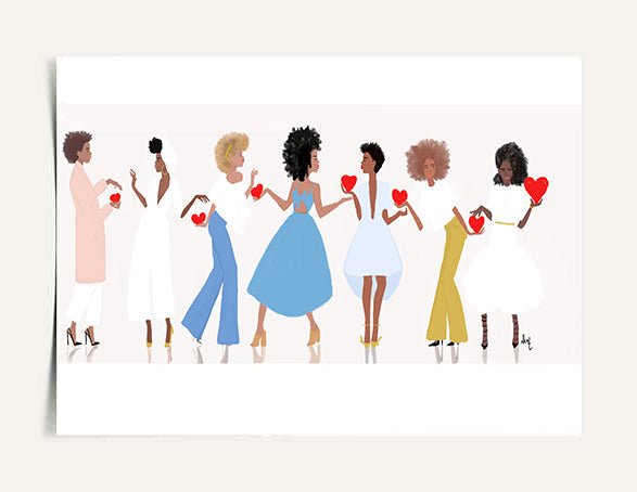 "Sisters Chain Love" | Art Print - Nicholle Kobi