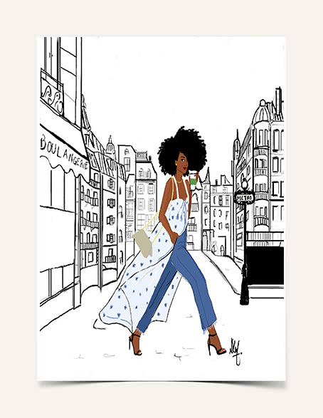 "Afro-Parisian Matin" | Art Print - Nicholle Kobi