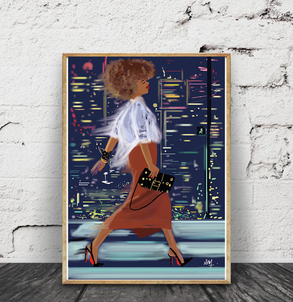 Classy walking   |  Art Print