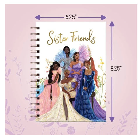 Black and beautiful journal I "Sister Friends "  Journal