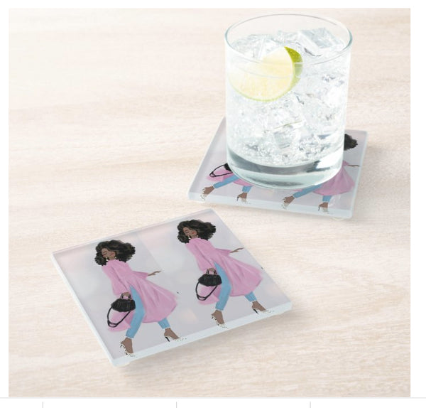 "Rose Coasters"  I  Glass Coaster