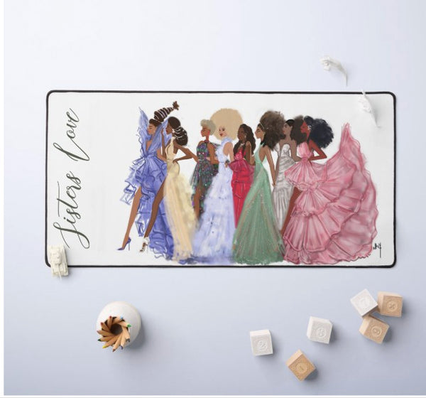 Desk Mat Sisters Walk Together
