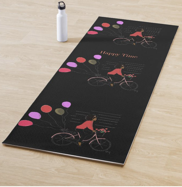 Happy Time  Yoga Mat I Nicholle Kobi