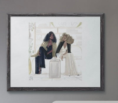 "  Sister's talk " | Art Print