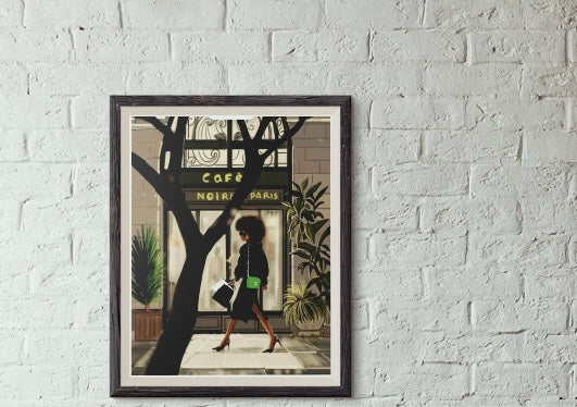 "  Walking'and talk " | Art Print