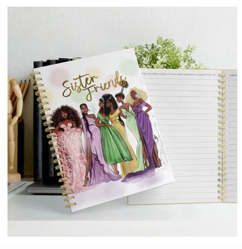 Black and beautiful journal I "Sister Friends "  Journal