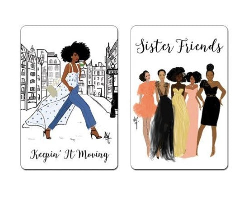 "SISTER FRIENDS/KEEPIN IT MOVING" Nicholle Kobi x AAE Magnet Set
