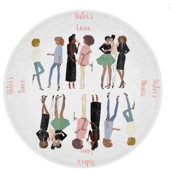 Sisters Love I  Glass Cutting Board