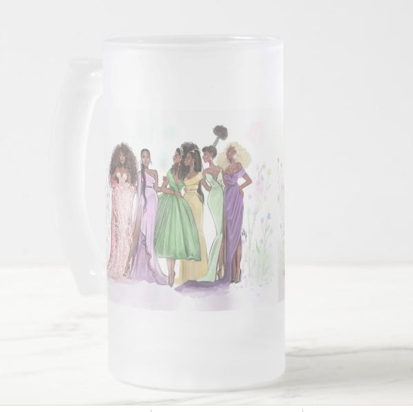 Sisters Friend Flowers | Glass Mug