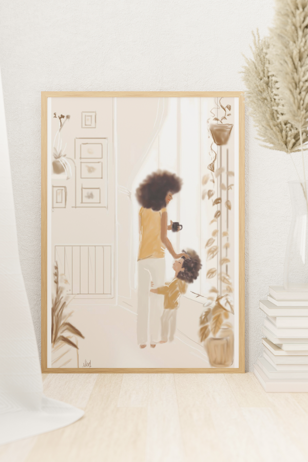 "  Mom And Me" | Art Print