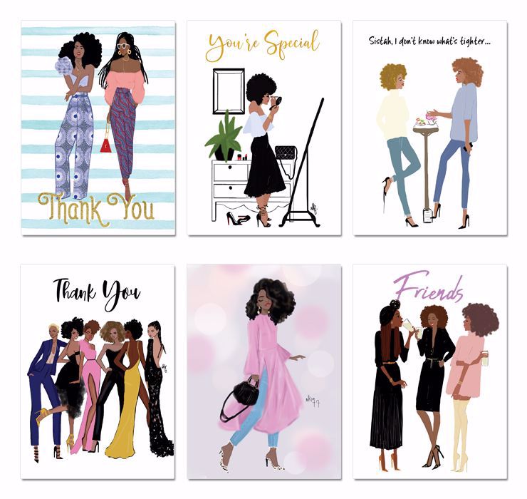 Boxed Greeting Cards (Set of 11) - "Girlfriends Series"