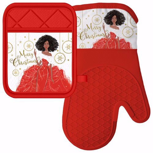 Merry Christmas Mitt/Pot Holder Set