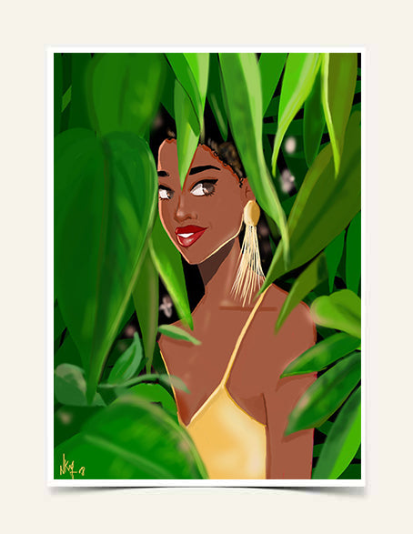 " Mysterious Girl" | Art Print - Nicholle Kobi