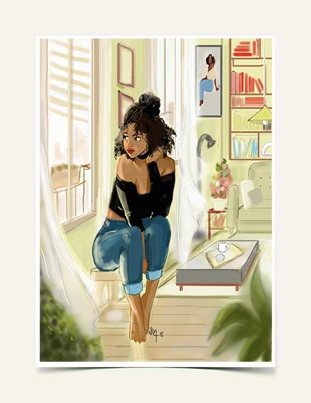 "Happy Place 2" | Art Print - Nicholle Kobi