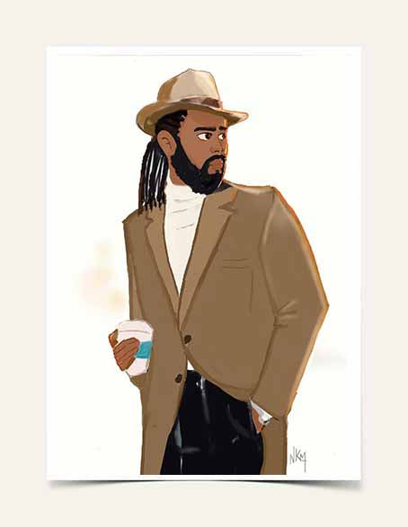 " Homme Cafe" | Art Print