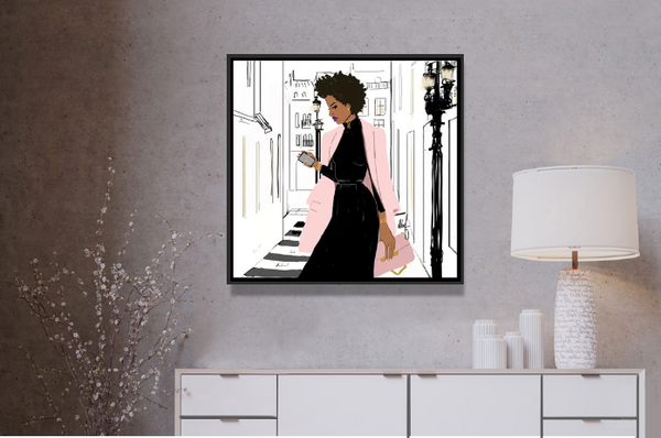 " Pink Monday  " |Canvas Print