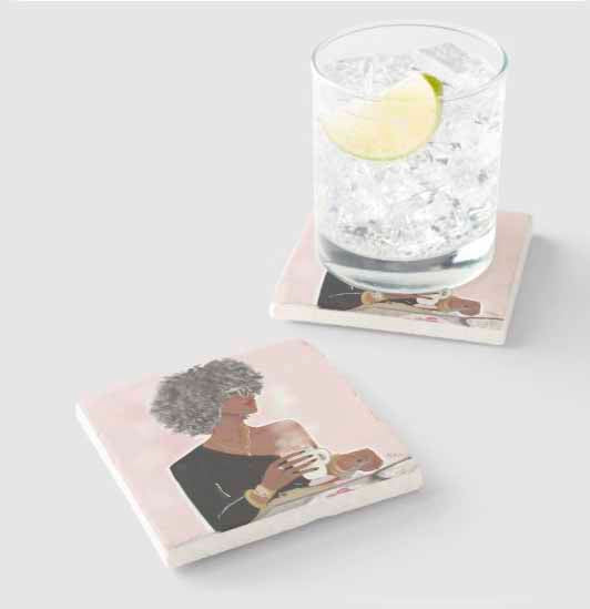 Grey is Beautiful I Stone Mable Coaster