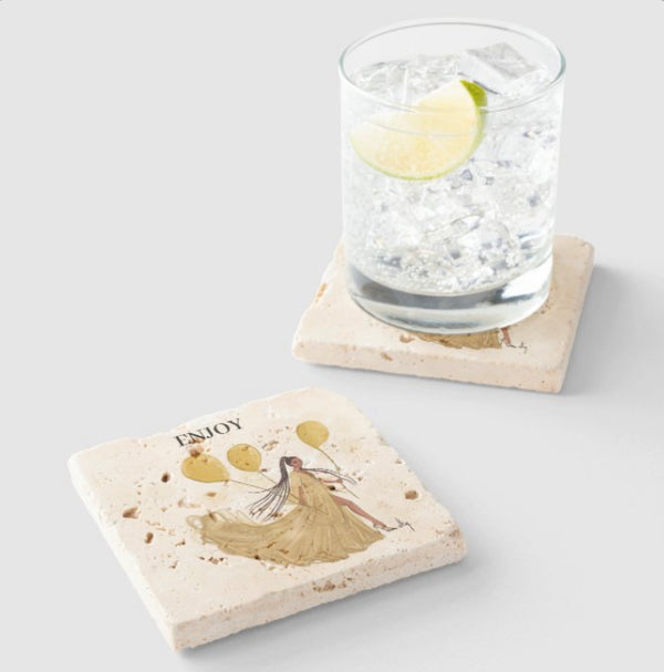 ENJOY I Stone Mable Coaster