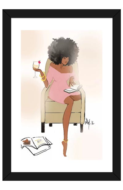 "Une fille, Un Livre" | Art Print