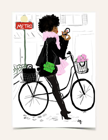 "Bike x Red Lipstick" | Art Print - Nicholle Kobi