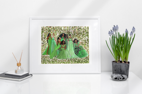 " Sisters Love Vert" | Art Print
