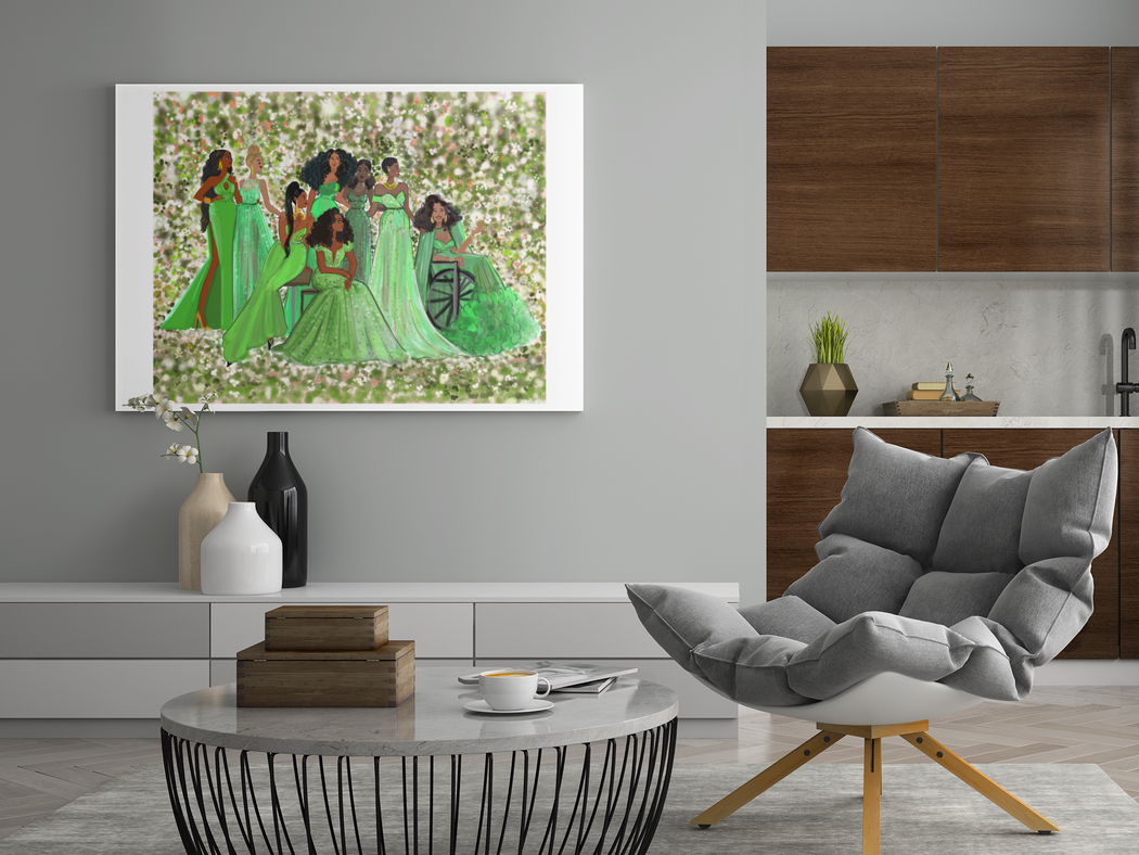 " Sisters Love Vert" | Art Print