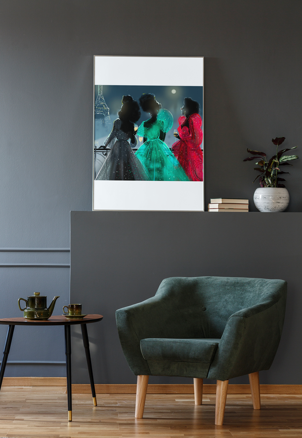 " Sisters In Paris" | Art Print