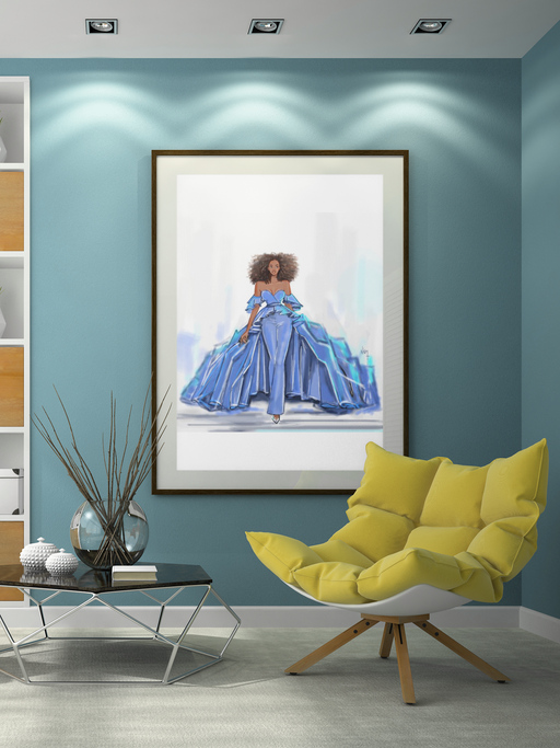 " Bleu Girl " | Art Print