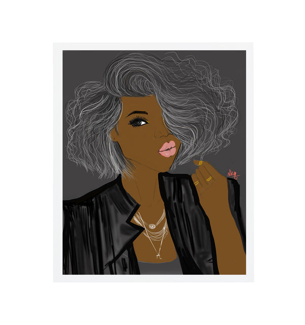 She loves Grey | Art Print - Nicholle Kobi