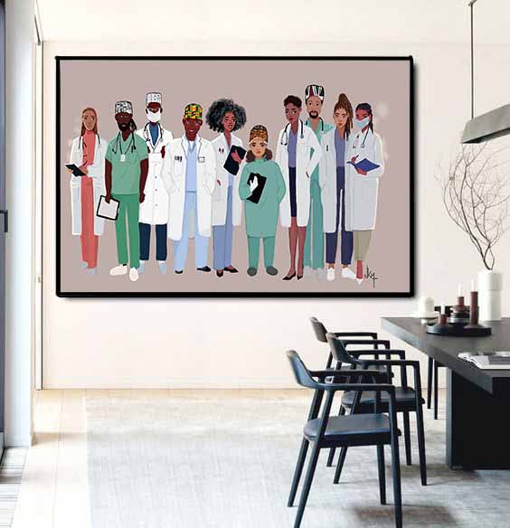 " Doctors Noir" | Art Print - Nicholle Kobi