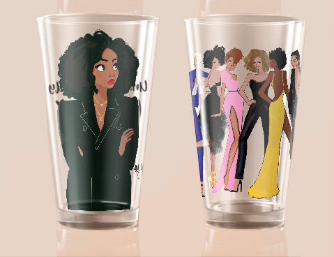 Sister Friends Drinking I Glass Set