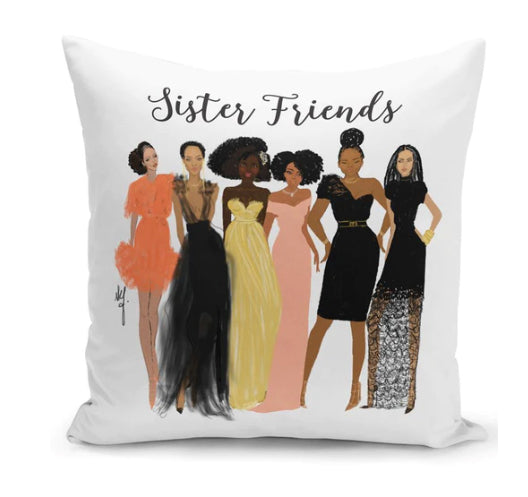 Sister Friends Pillow I Nicholle Kobi