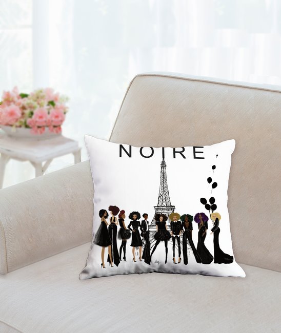 Noire Parisian Edition I Accent Square Pillow