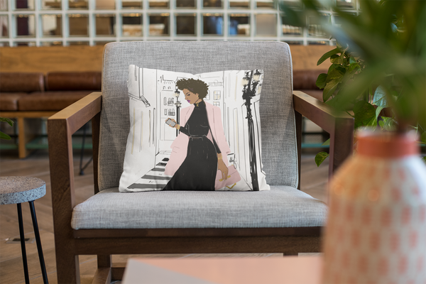 Pink Matin I Accent Square Pillows