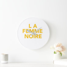 LA FEMME NOIRE Wall Clock  I Nicholle Kobi
