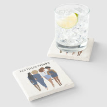 LES FILLES NOIRES  I Stone Mable Coaster