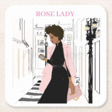 Pink Lady I Paper Coaster