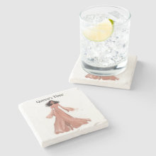 Queen's Time I Stone Mable Coaster
