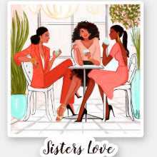 Sisters Love I Stickers