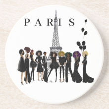 Parisian Noire   Sandstone Drink Coaster