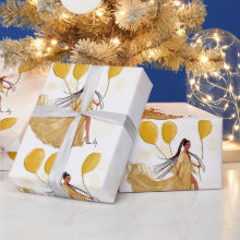 Glossy Wrapping Paper, 30" x 6' Wrapping Paper I  JOY