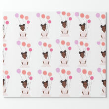 Glossy Wrapping Paper, 30" x 6' Wrapping Paper I  Noire Kid