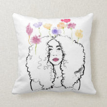 Fleurs I  Accent Square Pillows